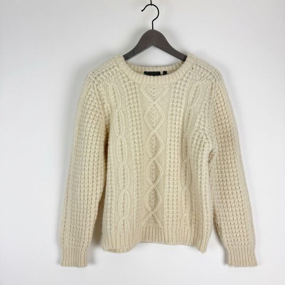 Gaeltarra Aran Vintage Women's Wool Irish Fisherman Cable Knit 90s Sweater - Picture 1 of 12